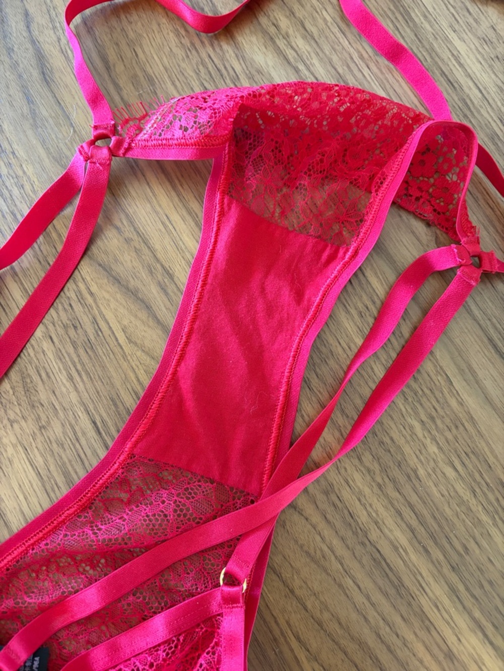 Victoria’s Secret Very Sexy Red Lace Strappy Teddy Lingerie M - Picture 12 of 12